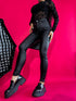 Black imitation leather trousers "WINTER BOOM" HM1005