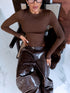 Long Sleeve Bodysuit "BASIC" - CHOCO