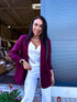Burgundy, ONE SIZE jacket + burgundy top