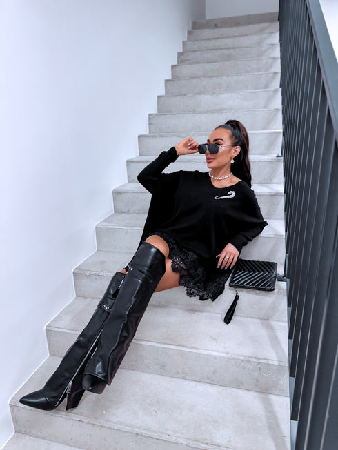 Джемпер "AGAIN 10588" - черный