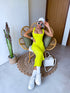 BRIGHT LIME, fitted dress 'PARTY MOMENT"