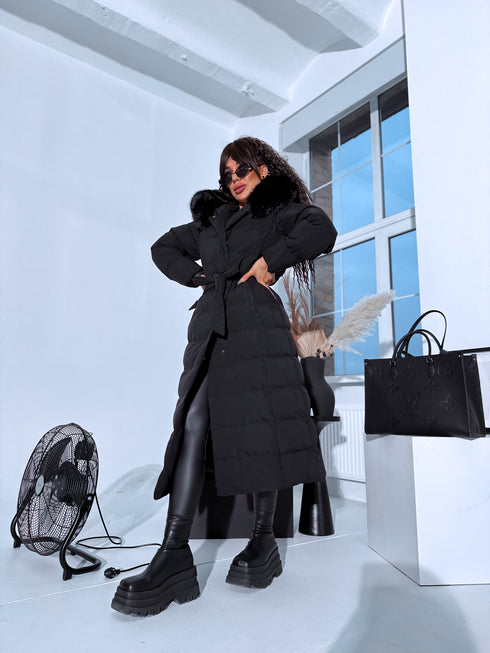 Ilgas viršutinis drabužis "CLIMATE ZONE" FC7529 - juoda IŠANKSTINIS UŽSAKYMAS