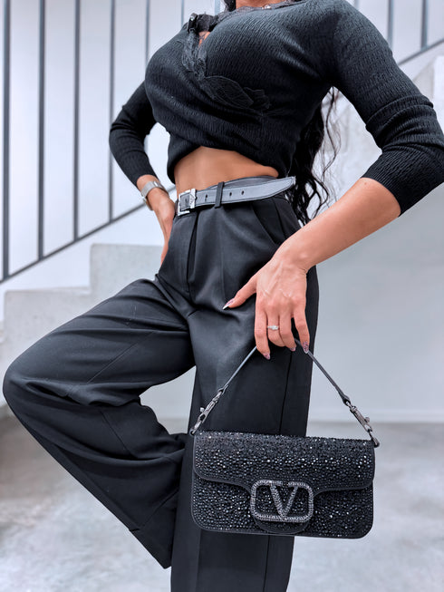 "LUX LASH VS8125-1" auduma bikses- MELNAS