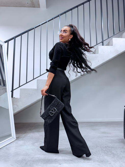 "LUX LASH VS8125-1" auduma bikses- MELNAS