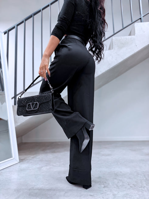 "LUX LASH VS8125-1" auduma bikses- MELNAS