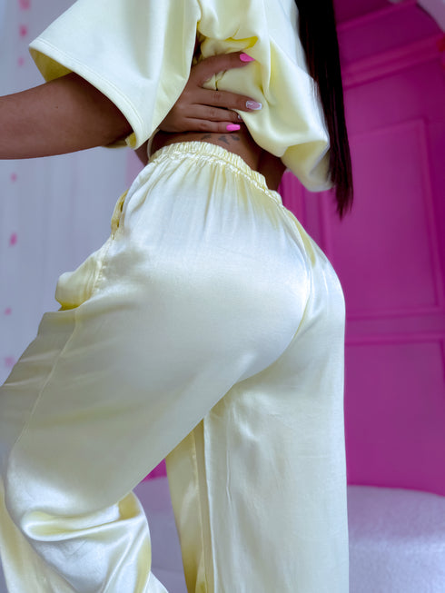 Fabric pants "ARCOBALENO 331" - yellow