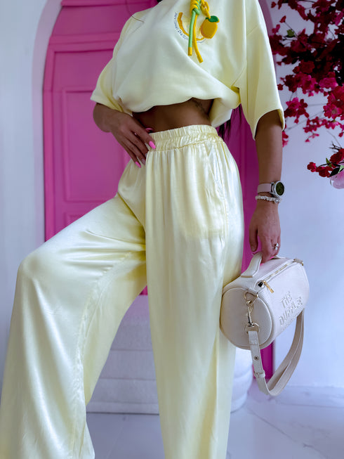 Fabric pants "ARCOBALENO 331" - yellow