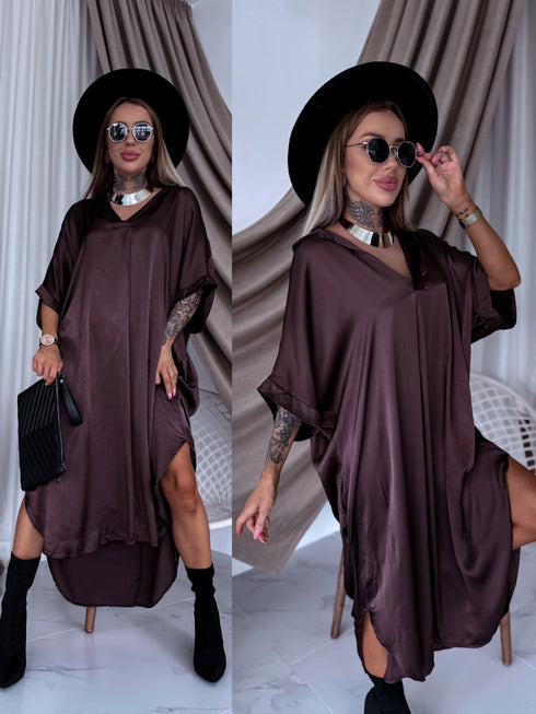 Вискозное платье "CASINO 05" - шоколадное