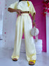 Fabric pants "ARCOBALENO 331" - yellow