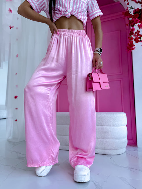 Fabric pants "ARCOBALENO 331" - soft pink