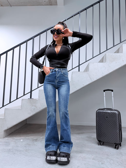 FLARED džinsa bikses "PURE BLUE" 8913