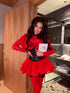 "CUPIDON H11335" 2-in-1 dress + top - RED