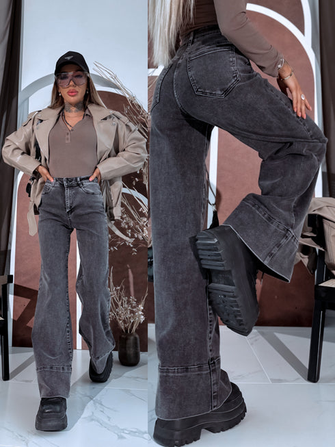 "AGENT GIRL T6367-3" džinsai - PILKI