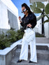 Классические, БЕЛЫЕ тканевые брюки "SEASON HIT" VS02