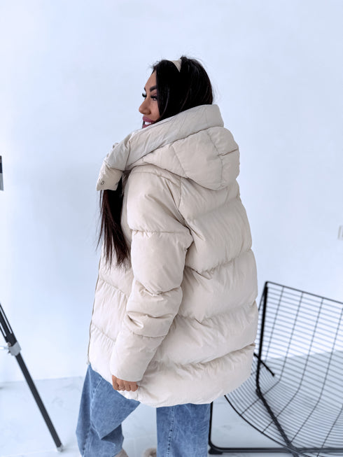 Удлиненная куртка "Mākonis" - СВЕТЛО-БЕЖЕВАЯ