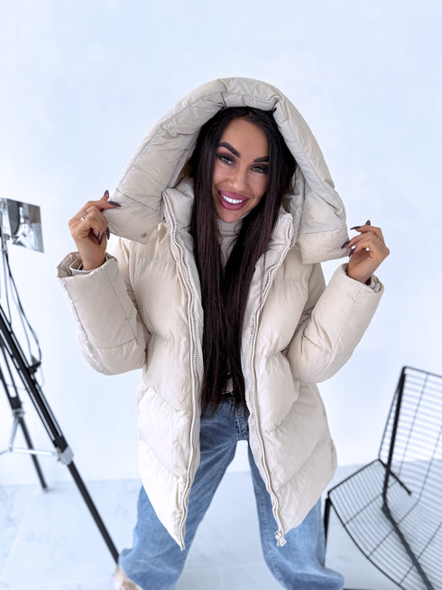 Удлиненная куртка "Mākonis" - СВЕТЛО-БЕЖЕВАЯ