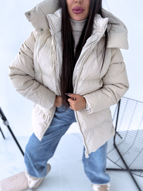 Удлиненная куртка "Mākonis" - СВЕТЛО-БЕЖЕВАЯ