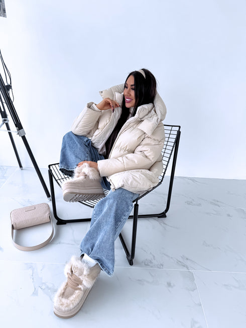 Удлиненная куртка "Mākonis" - СВЕТЛО-БЕЖЕВАЯ