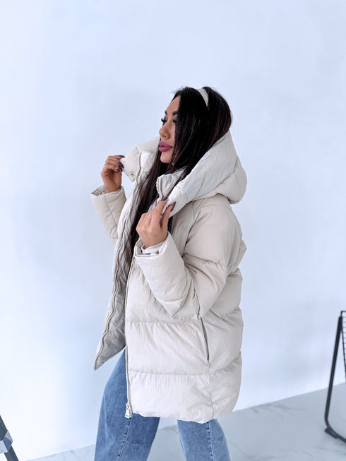 Удлиненная куртка "Mākonis" - СВЕТЛО-БЕЖЕВАЯ