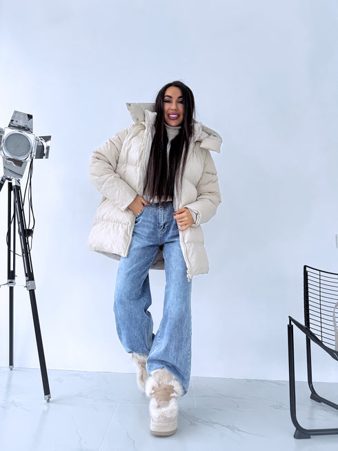 Удлиненная куртка "Mākonis" - СВЕТЛО-БЕЖЕВАЯ