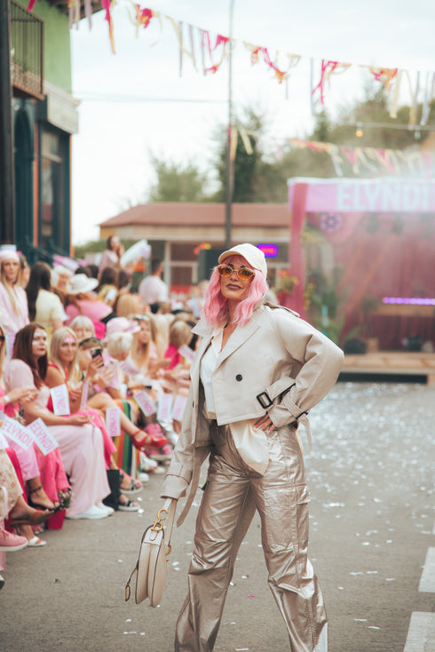 Куртка из искусственной кожи "MATCHA CV2139" - БЕЖЕВАЯ