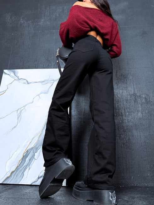 Džinsa bikses "BLACK ICE DJ2497" - melnas PRE-ORDER