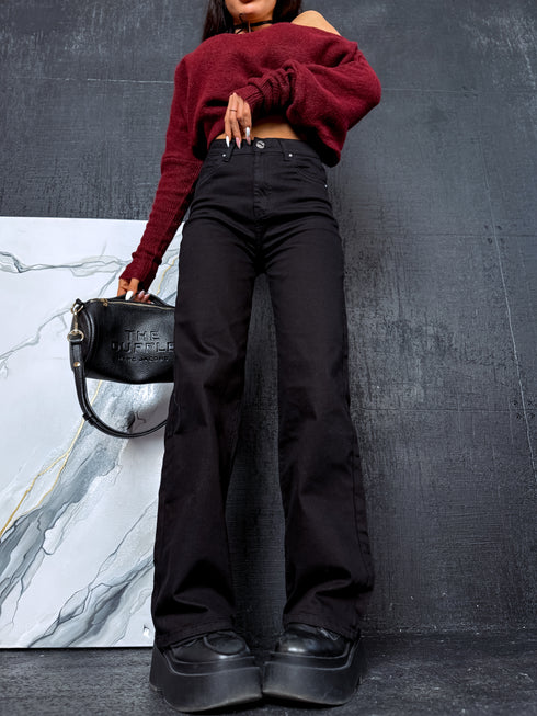 Джинсы "BLACK ICE DJ2497" - черные ПРЕДЗАКАЗ