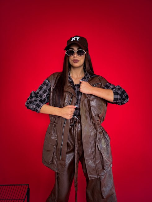 LUX odos imitacijos liemenė "PRIMA" - CHOCO LD3323