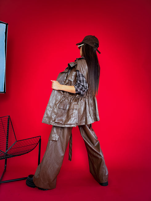 LUX odos imitacijos liemenė "PRIMA" - CHOCO LD3323