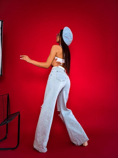 Джинсы H691-2 "BLUE MOON" - СИНИЕ