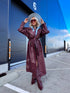 "NO SERVICE" faux leather trench coat 202355 - BORDEAUX