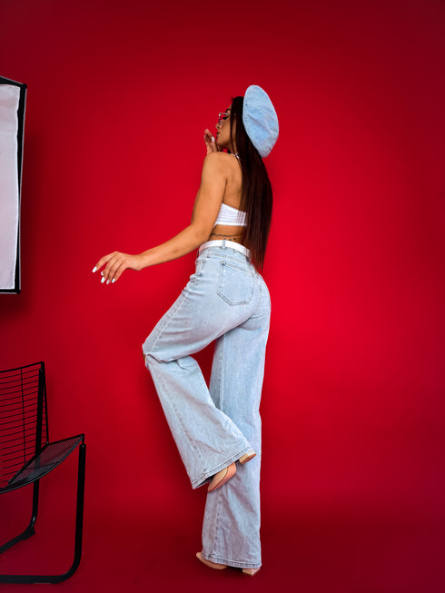 Джинсы H691-2 "BLUE MOON" - СИНИЕ