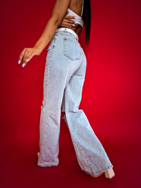 Джинсы H691-2 "BLUE MOON" - СИНИЕ