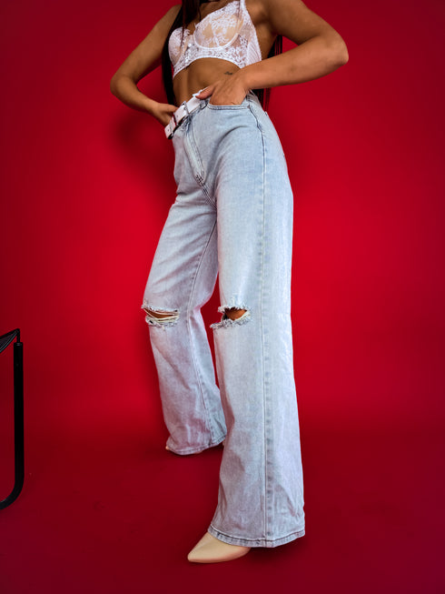 Джинсы H691-2 "BLUE MOON" - СИНИЕ