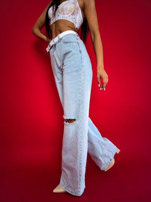 Джинсы H691-2 "BLUE MOON" - СИНИЕ