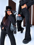 Knitted set "SMOOTH LINES E5388" - BLACK PRE-ORDER