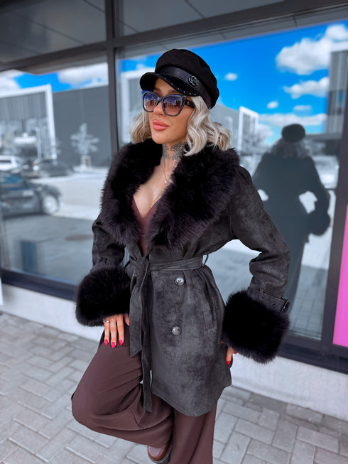 "GHOST TOWN 202332" coat - BLACK