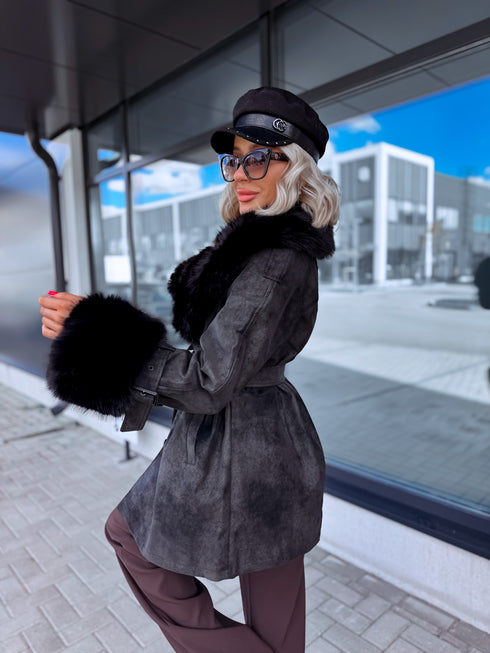 "GHOST TOWN 202332" coat - BLACK