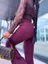 FLARED džinsa bikses "PURE BORDO" S009-132