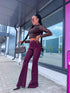 FLARED džinsa bikses "PURE BORDO" S009-132