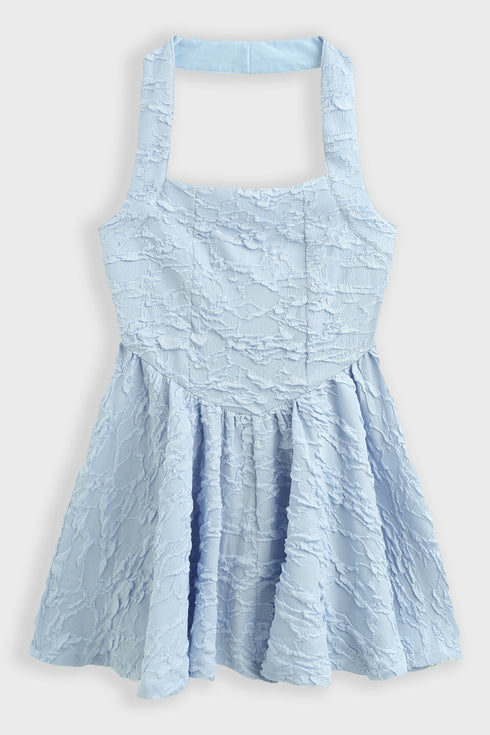Suknelė "BABYDOLL AZ1619" - ŠVIESIAI MĖLYNA