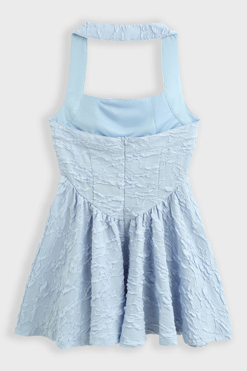 Suknelė "BABYDOLL AZ1619" - ŠVIESIAI MĖLYNA