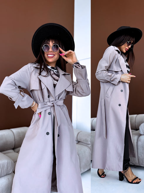 KAPUČĪNO BRŪNS, garais trencis 02 "PAVASARA LUX"