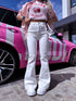 FLARED džinsa bikses "PURE CREAM WHITE" 9439-2