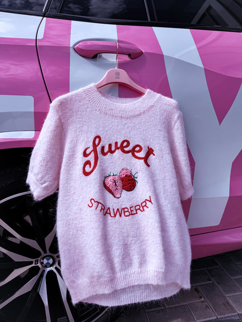 Adīts T-krekls "SWEET STRAWBERRY" 26078 - MAIGI ROZĀ