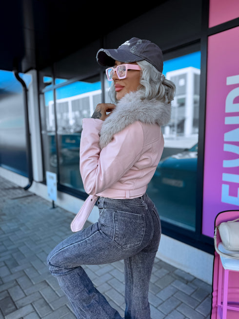 Švarkas "BLUSH 202309" - ŠVELNI ROŽINĖ