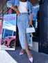 Džinsinis sijonas "DENIM DARLING" 8383 - MĖLYNA IŠANKSTINIS UŽSAKYMAS