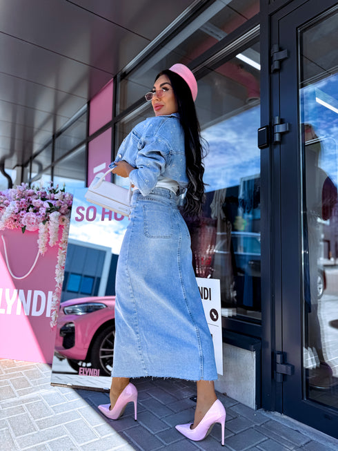 Džinsinis sijonas "DENIM DARLING" 8383 - MĖLYNA IŠANKSTINIS UŽSAKYMAS