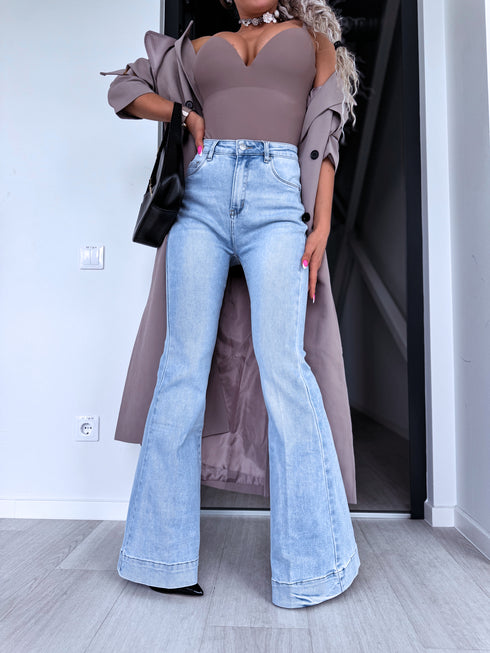 FLARED jeans "PURE SKY BLUE" 9508