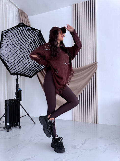 Džemperis ar plēsumiem "AXIS PL12300" - CHOCO